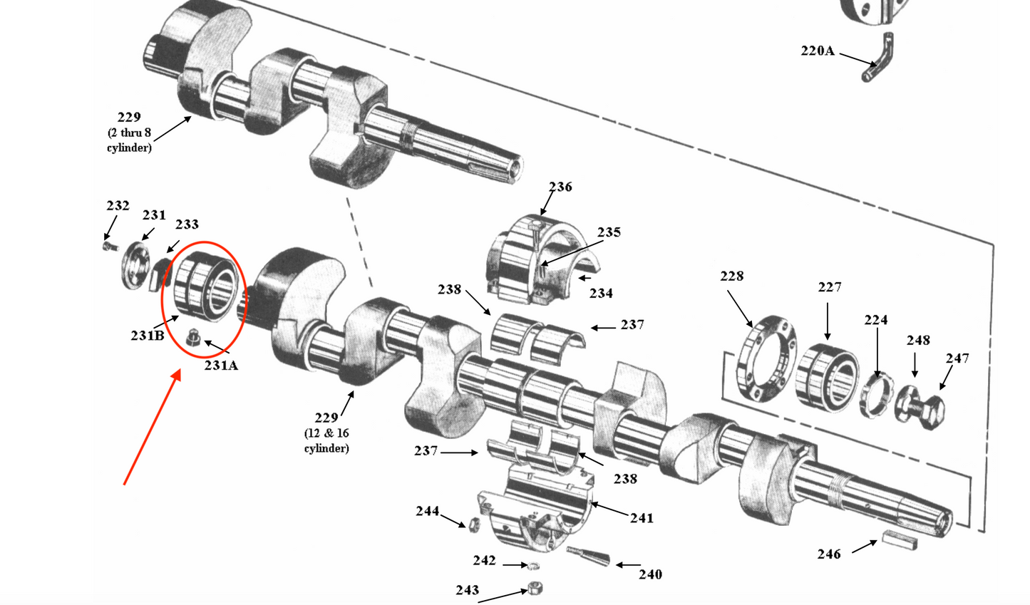 KT353 - REAR BEARING AND LOCK PIN