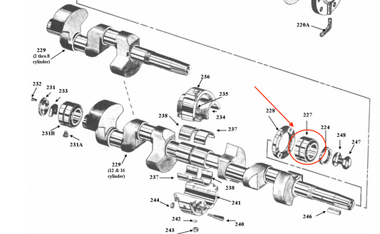KT368 - FRONT BEARING, 2 1/2" SHAFT 440 VMC